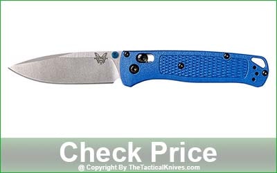 Benchmade Bugout 535 EDC Manual Open Folding Knife - Blue Grivory Handle