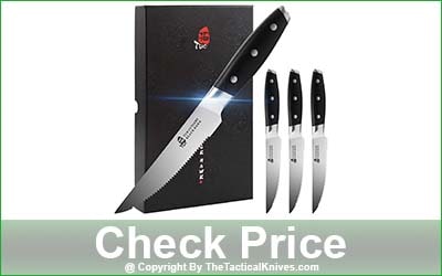 TUO 4-Piece Serrated Steak Knife Set