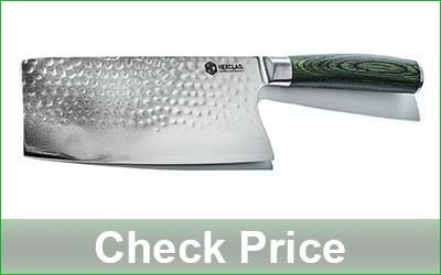 HEXCLAD 7-Inch Japanese Damascus Cleaver Knife